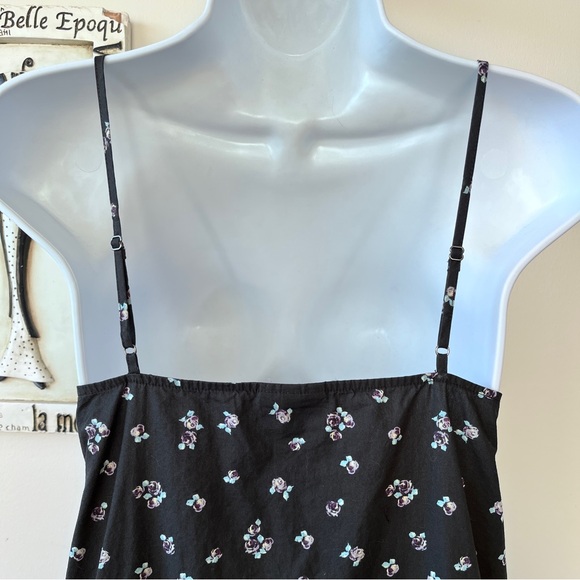 Who What Wear Black Floral 100% Cotton Maxi Dress Size M - Picture 8 of 11